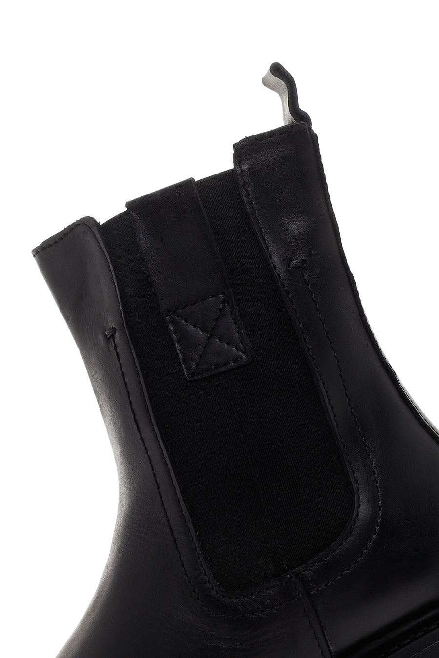 Women's Black Leather Chelsea Boots