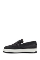 Men's Gray Suede Leather Casual Loafer | Derimod