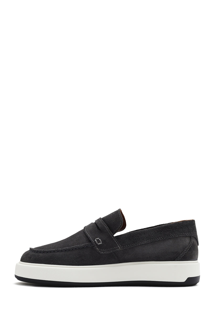 Men's Gray Suede Leather Casual Loafer