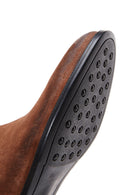 Men's Brown Suede Leather Chelsea Flat Boots | Derimod