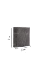 Men's Gray Leather Wallet | Derimod