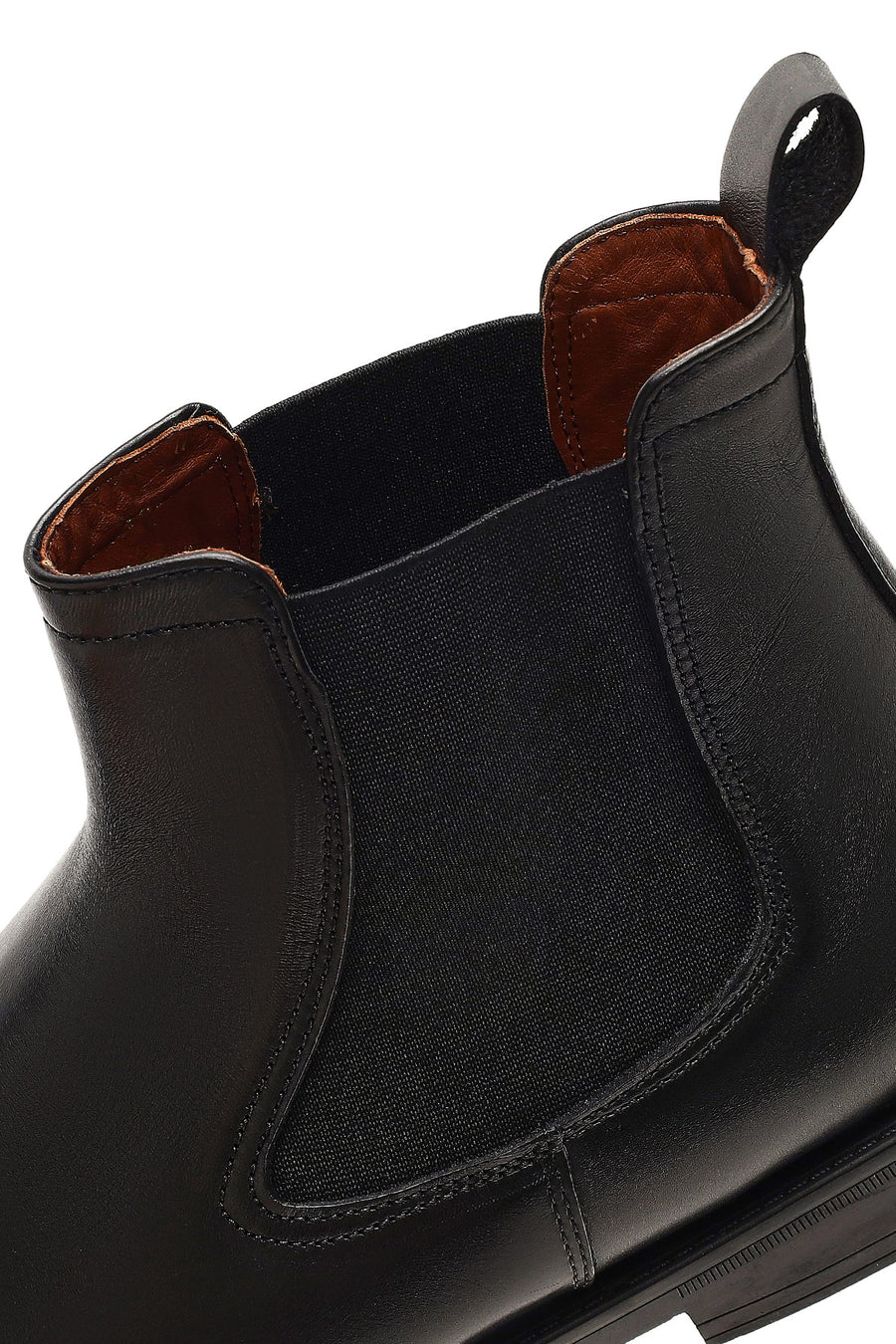 Men's Black Leather Chelsea Boot
