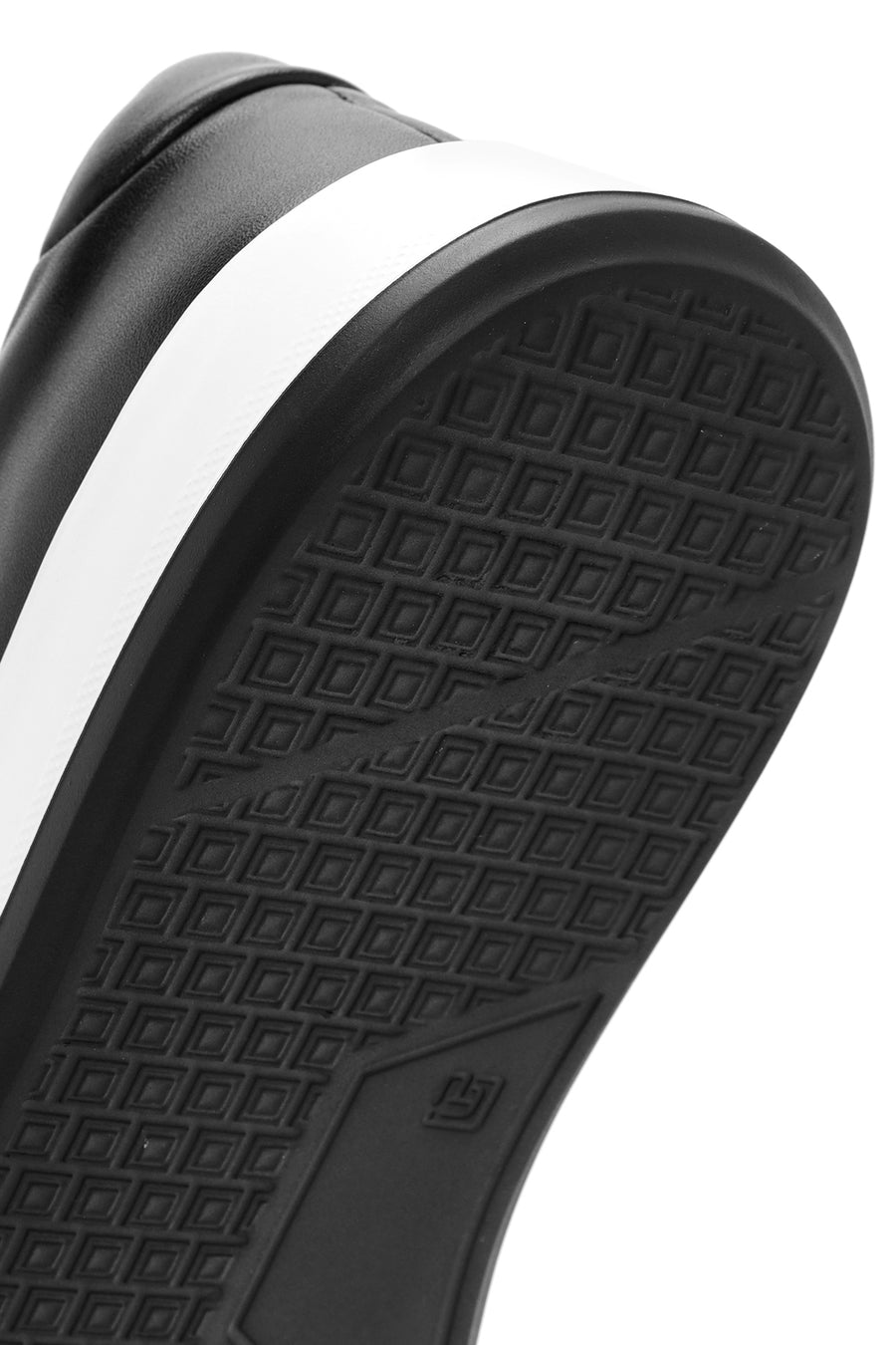 Men's Black Lace Up Leather Sneakers