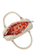 Woman Cream Long-Strap Braided Shoulder Bag | Derimod