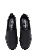 Woman Black Leather Comfort Loafer | Derimod
