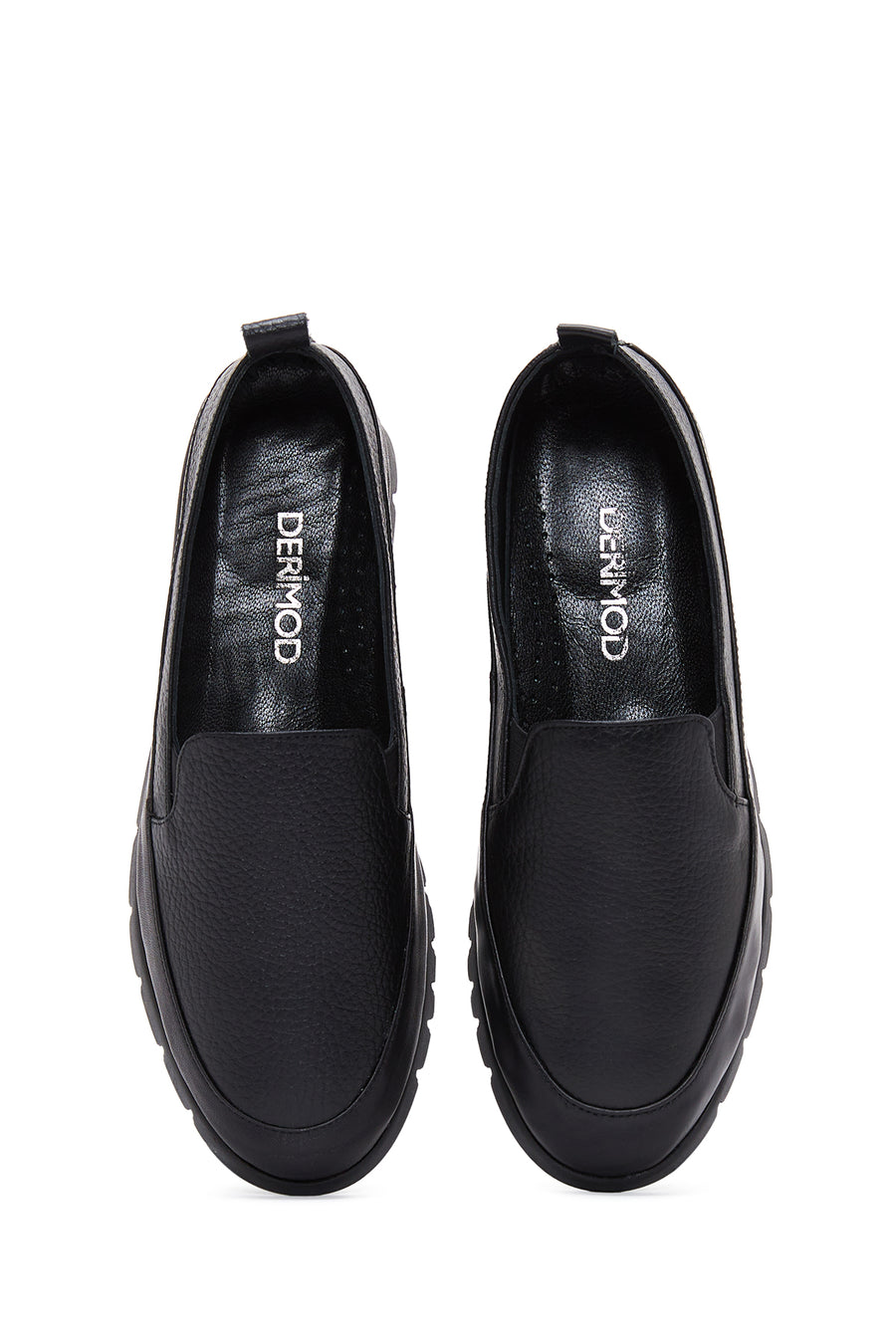 Kadın Siyah Deri Comfort Loafer