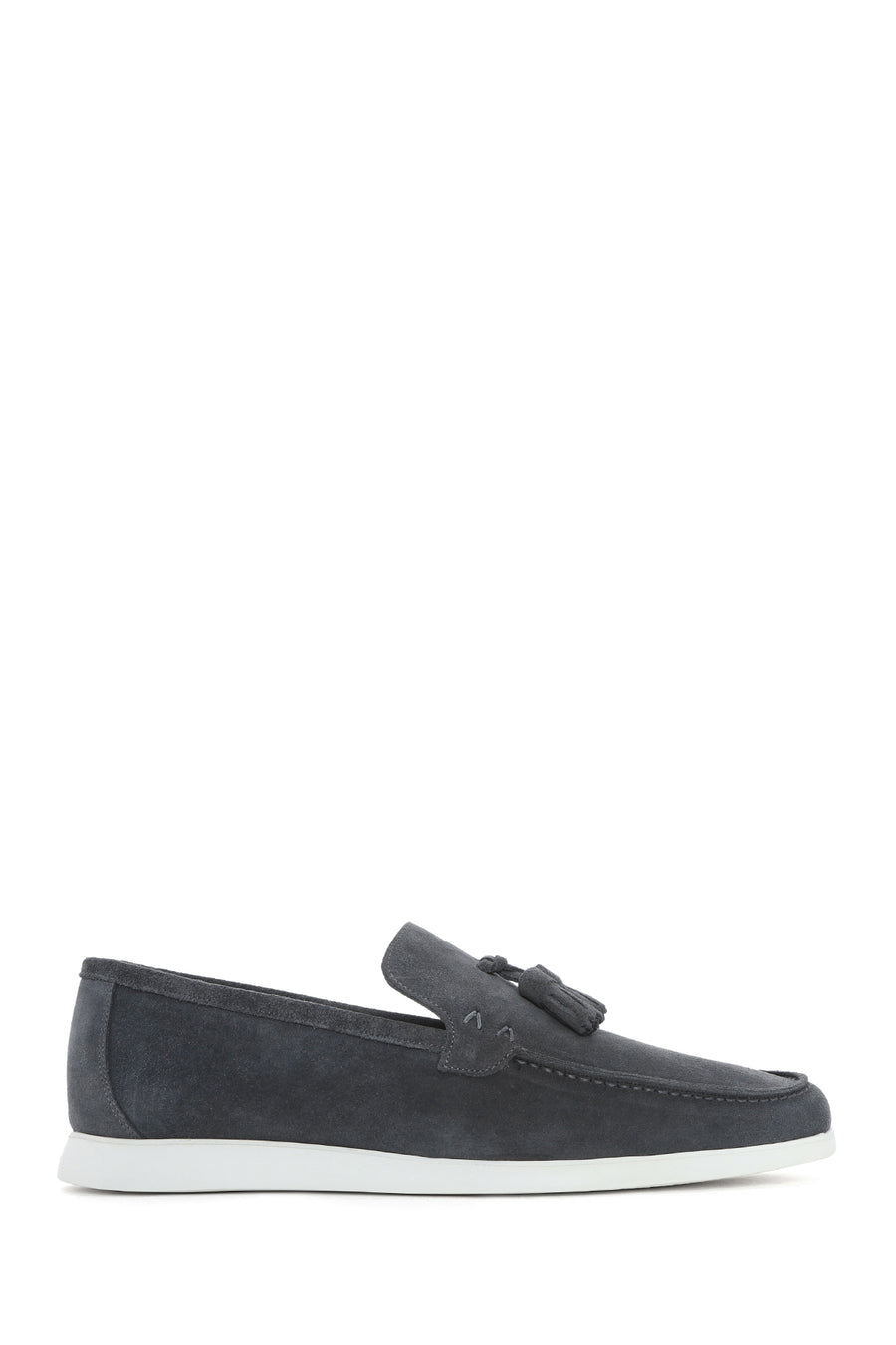 Men's Gray Tassel Suede Leather Casual Loafer 25SFD750310 | Derimod