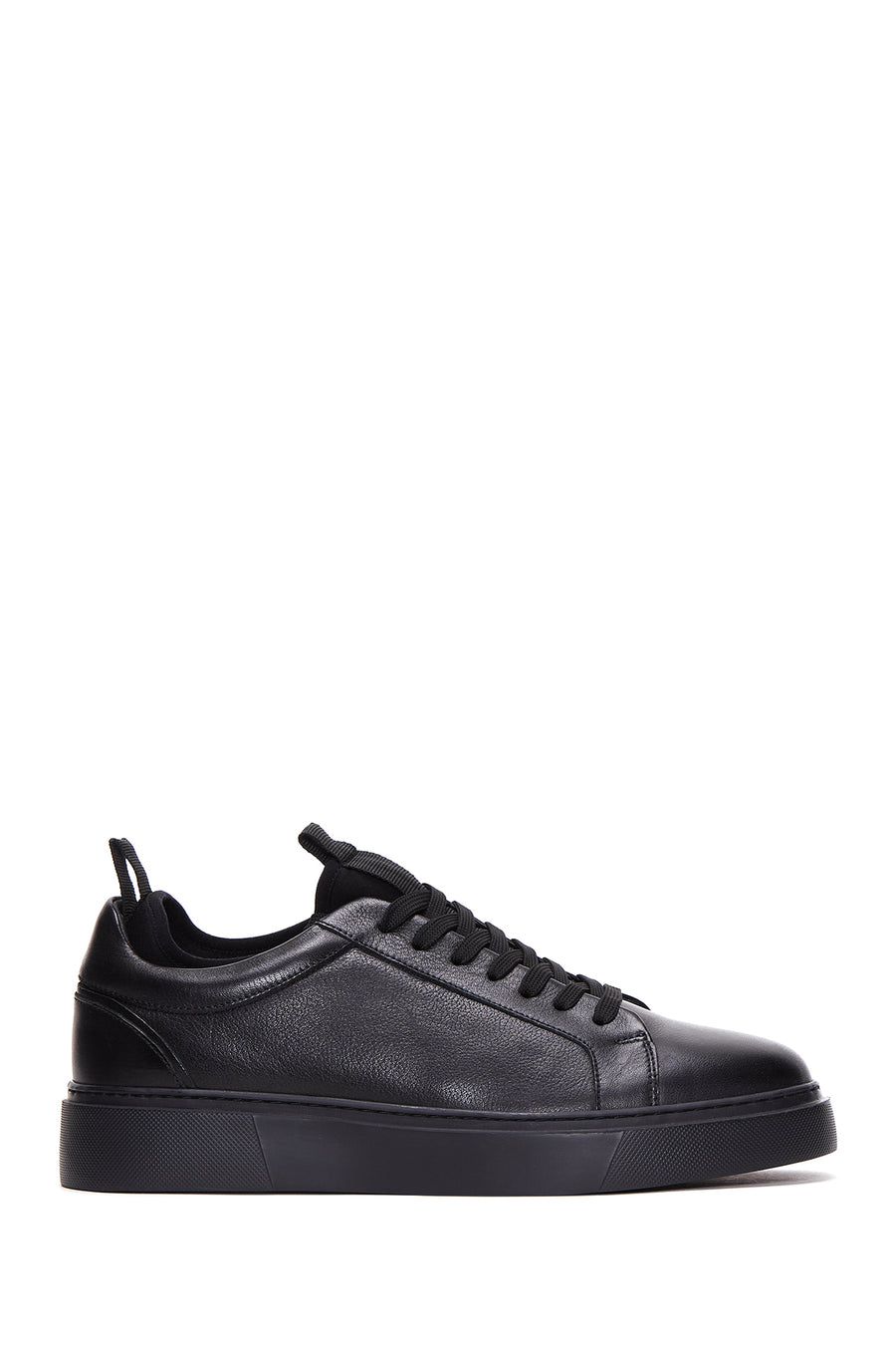Erkek Siyah Bağcıklı Deri Sneaker 24WFD610518 | Derimod