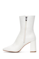 Women's Beige Leather Heeled Classic Boots | Derimod
