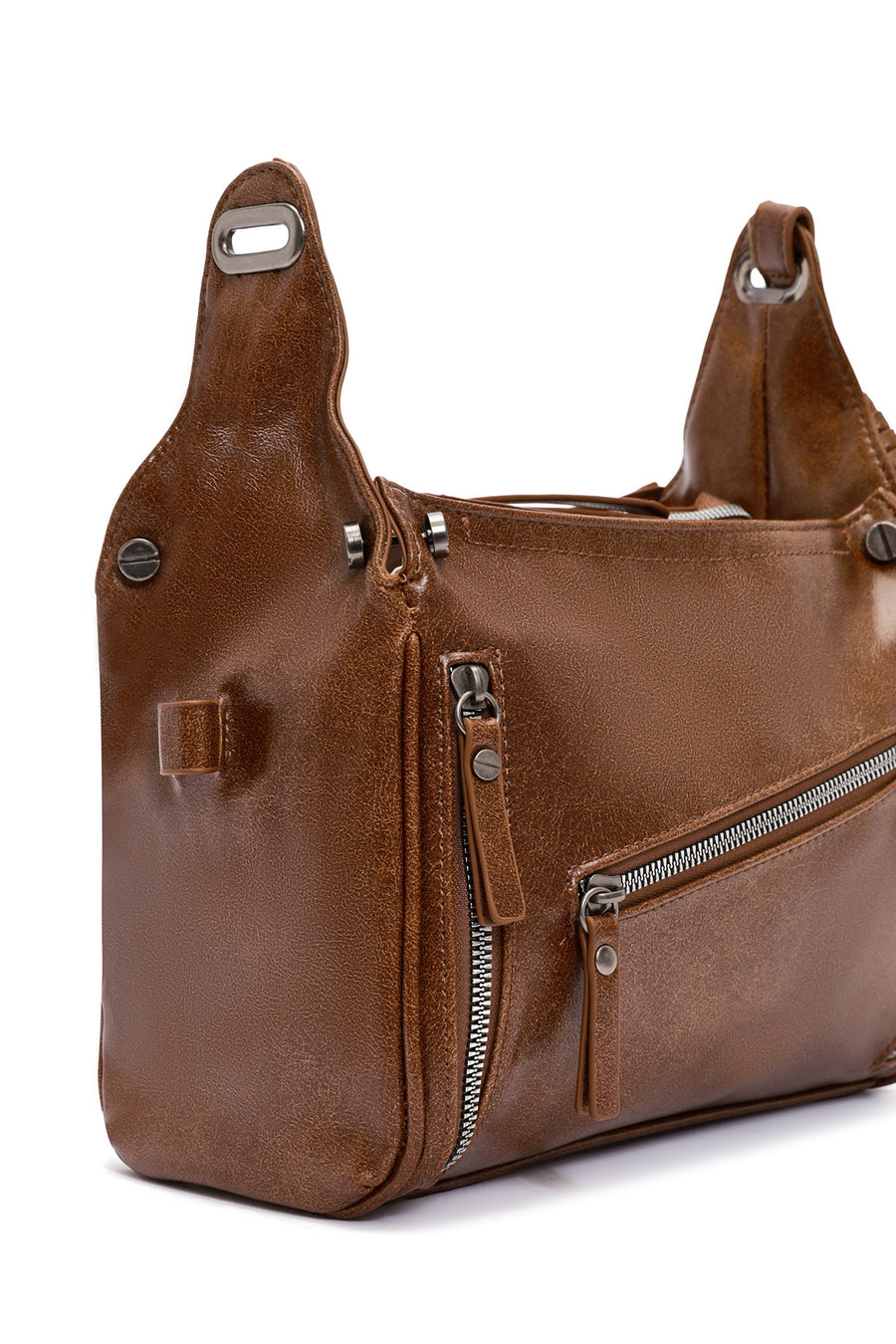 Women's Tan Long Strap Crossbody Bag