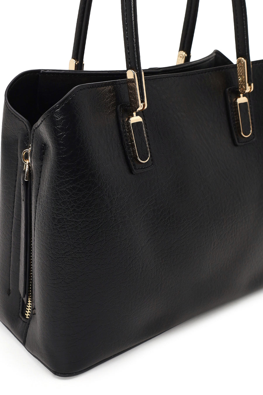Woman Black Classic Shoulder Bag with Long Strap