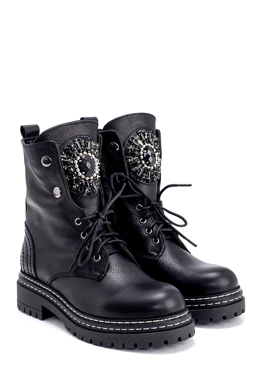 Women's Leather Stone Boots