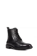 Geox Men's Black Walk Pleasure Leather Zippered Classic Boots | Derimod