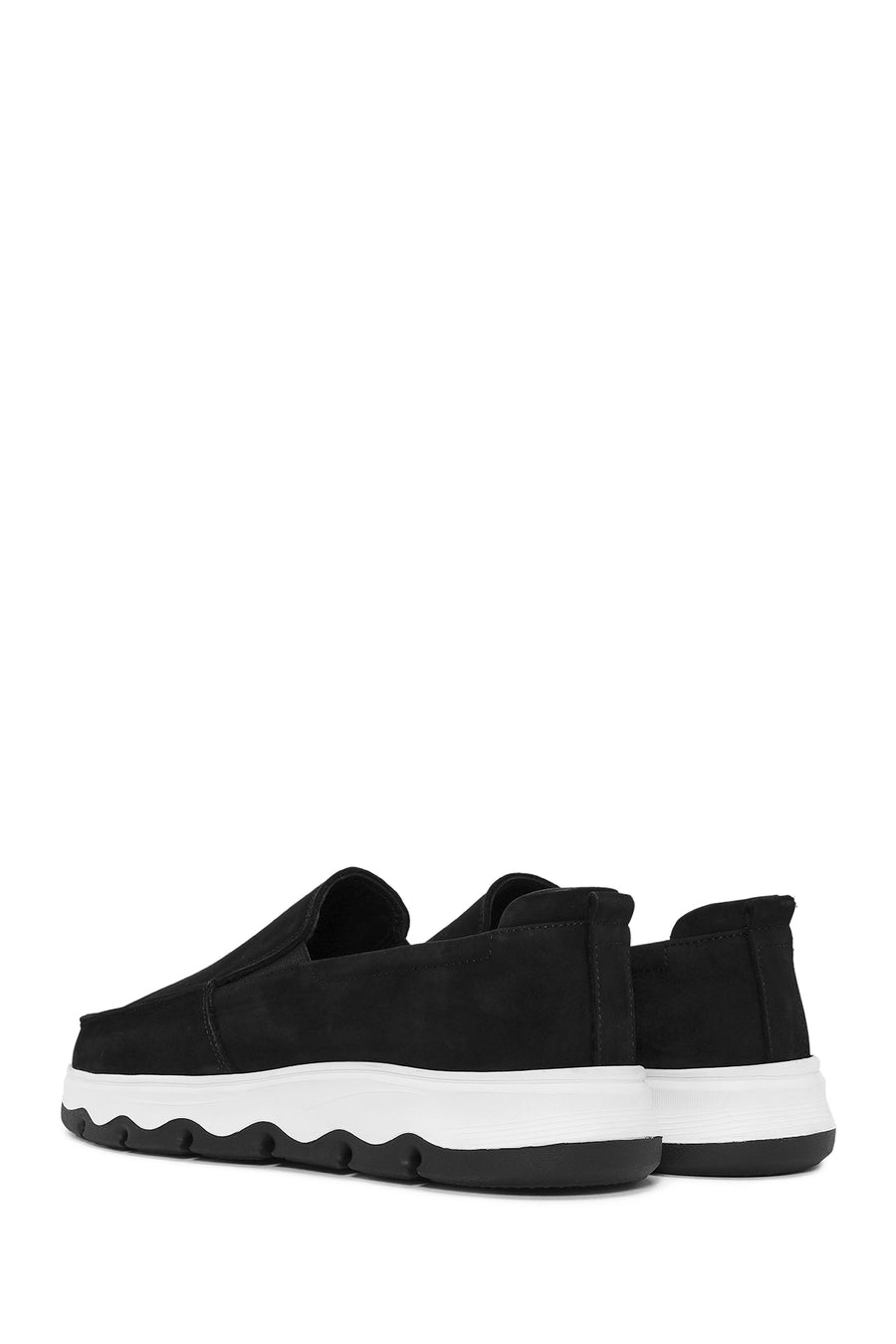 Men's Black Nubuck Leather Comfort Loafer