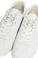 Women's White Lace-Up Leather Sneaker | Derimod
