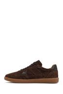 Woman Brown Lace-Up Suede Leather Sneaker | Derimod