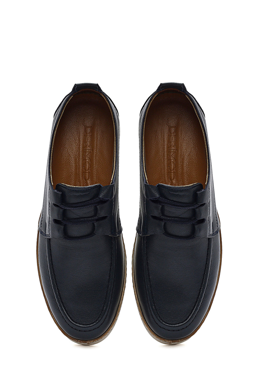 Men's Navy Blue Leather Casual Shoes