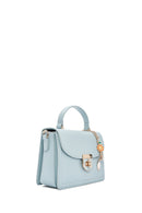 Women's Blue Long Strap Crossbody Bag with Accessory Detail | Derimod