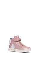 Geox Girl Pink Skylin Banded Patterned Ankle Sneaker | Derimod