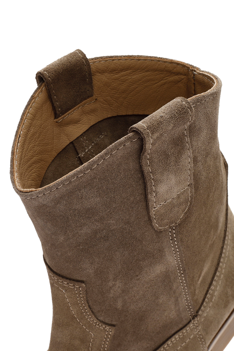 Woman Mink Suede Leather Cowboy Boots