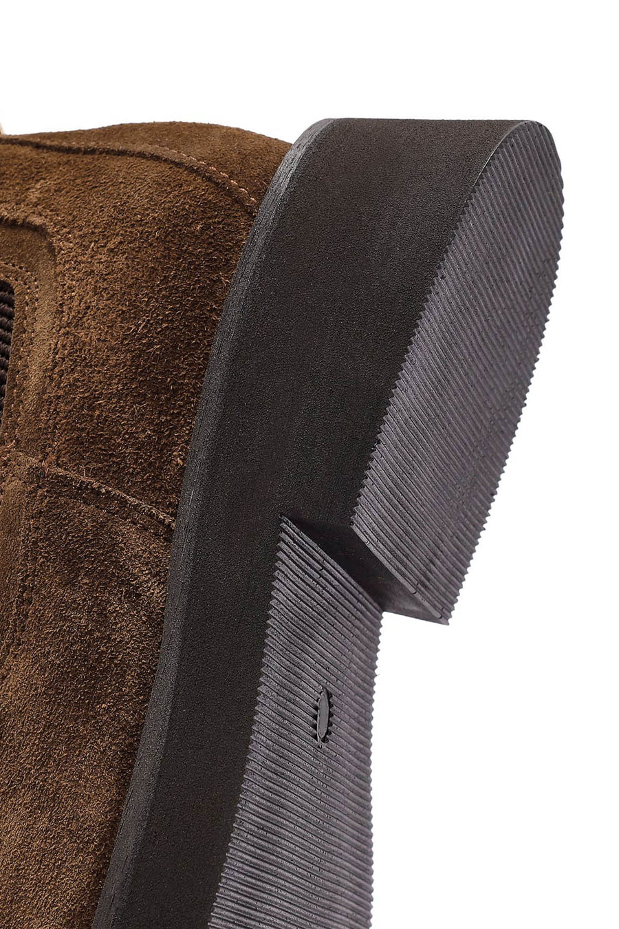 Women's Tan Suede Leather Chelsea Boots