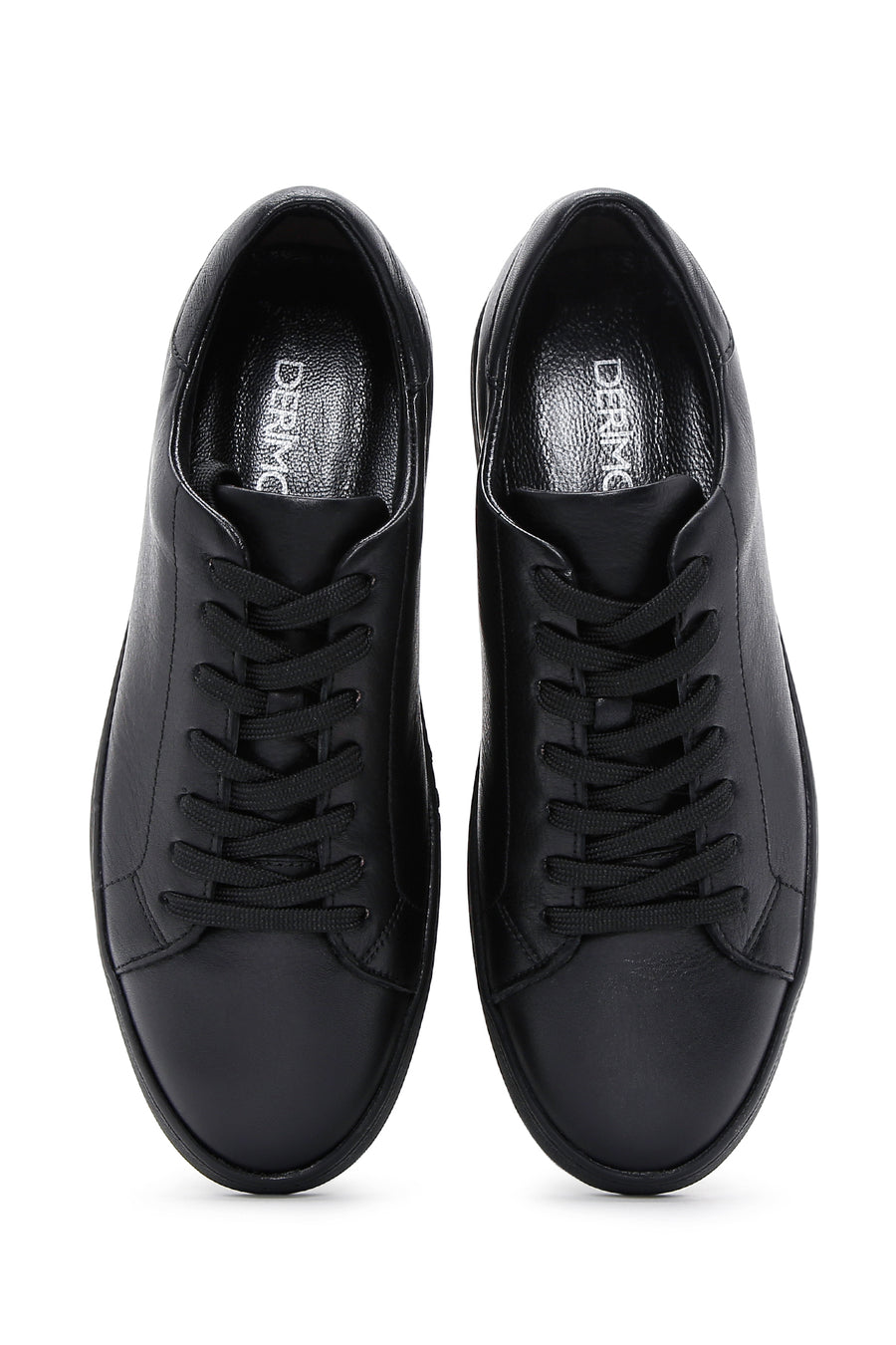 Male Black Lace-Up Leather Sneaker