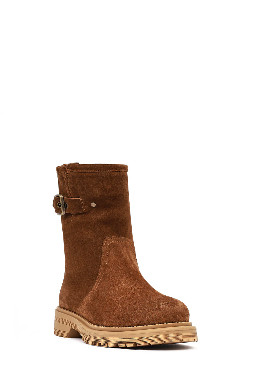 Women's Tan Suede Leather Boots