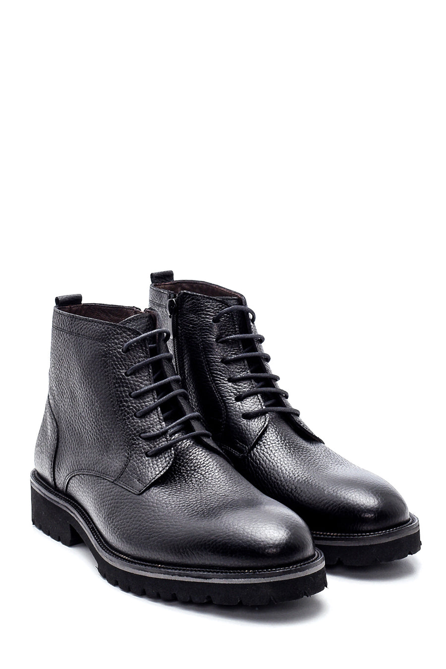 Men's Leather Zippered Boots