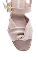 Women's Mink Leather Comfort Sandals | Derimod