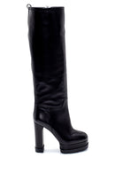 Women's Leather Platform Heeled Boots | Derimod