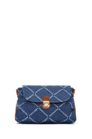 Women's Blue Long Strap Jean Fabric Shoulder Bag | Derimod