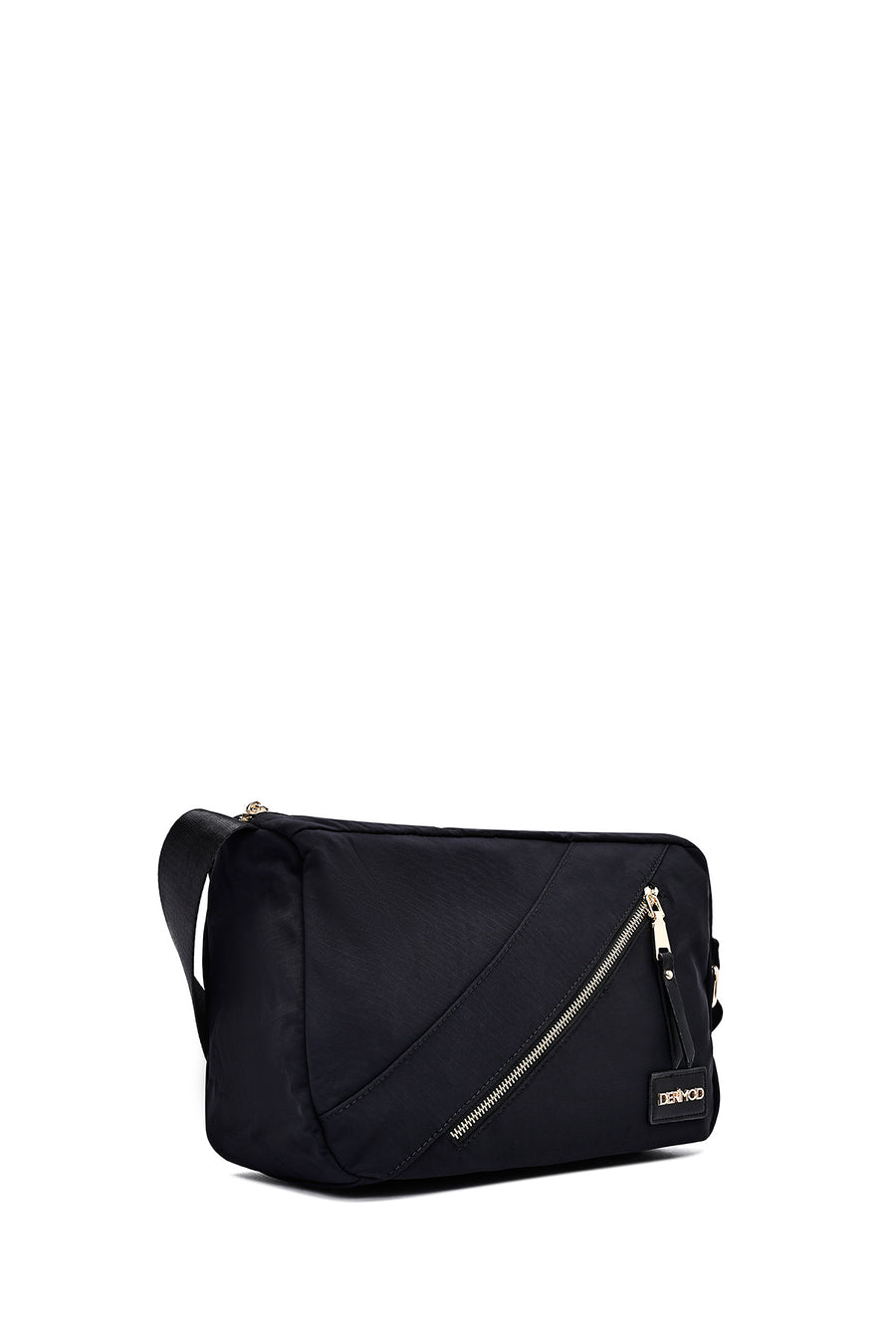 Women's Black Fabric Crossbody Bag