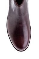 Men's Leather Back Zippered Classic Boots | Derimod