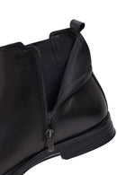 Male Black Leather Chelsea Boots | Derimod