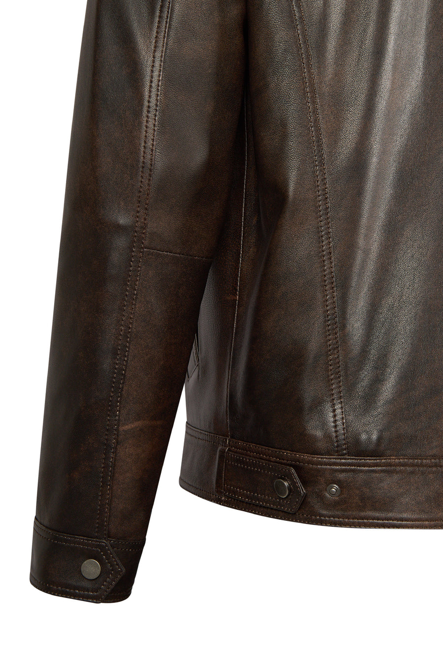 Curry Male Bronze Leather Jacket