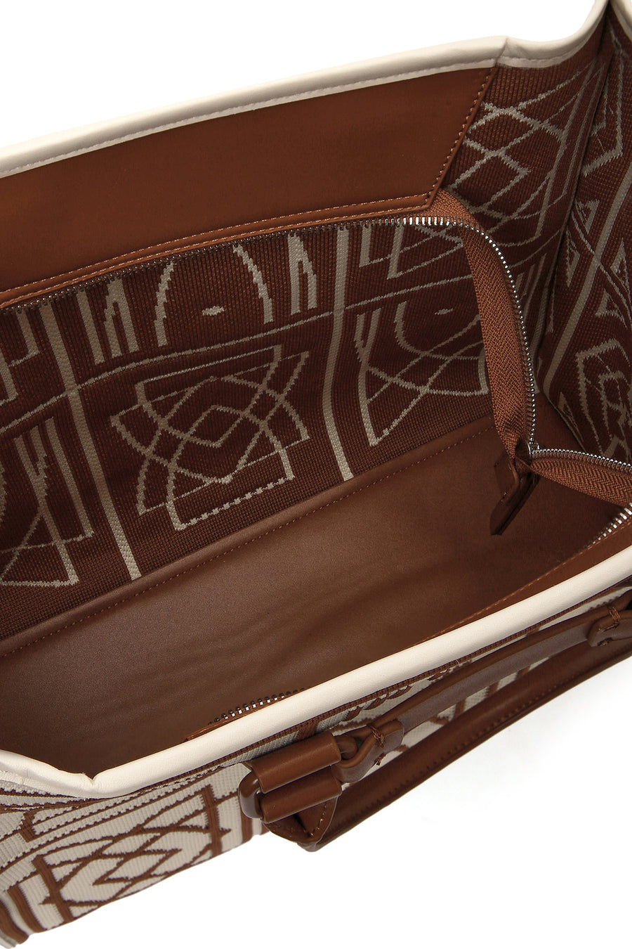 Women's Camel Long Strap Printed Fabric Handbag