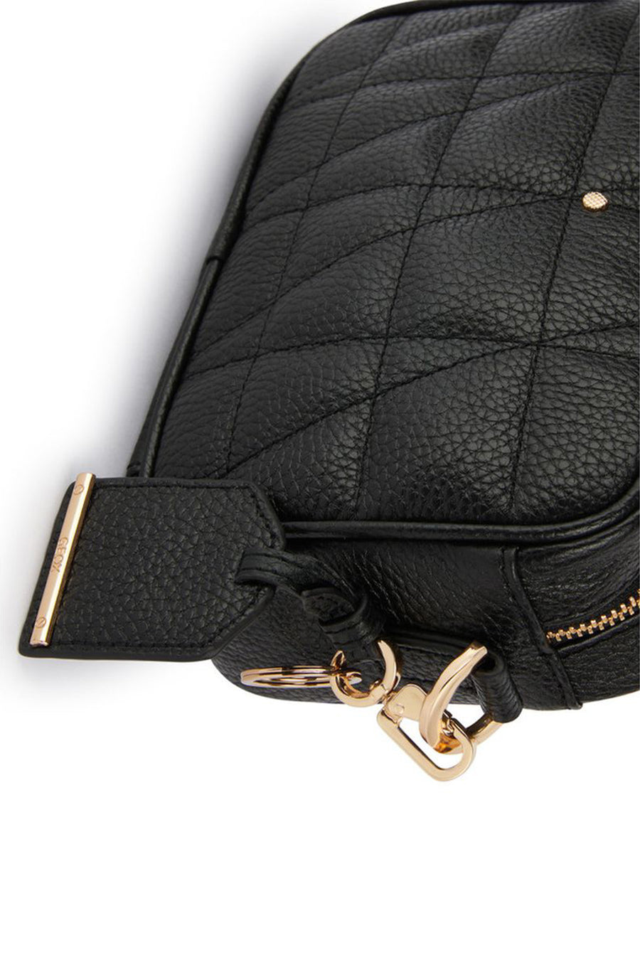 Geox Women's Black Narcisia Leather Shoulder Bag