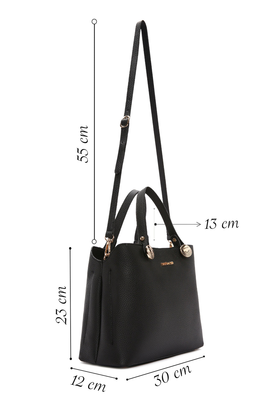 Women's Black Long Strap Shoulder Bag