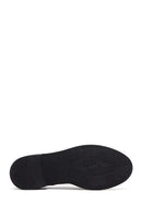 Women's Black Patent Leather Masculine Shoes | Derimod