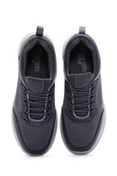 Derimod Zero Men's Gray Lace-Up Thick Soled Fabric Sneaker | Derimod