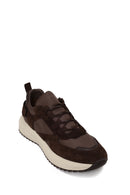 Woman Brown Lace-up Thick-soled Leather Sneaker | Derimod