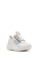 Derimod Zero Women's Grey Thick-Soled Lace-Up Fabric Sneakers | Derimod