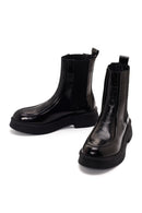 Woman Black Patent Leather Leather Chelsea Boots | Derimod