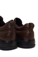 Male Brown Leather Sneaker | Derimod