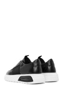 Erkek Siyah Bağcıklı Deri Sneaker | Derimod