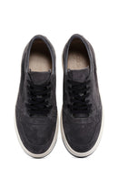Men's Anthracite Suede Leather Sneaker | Derimod