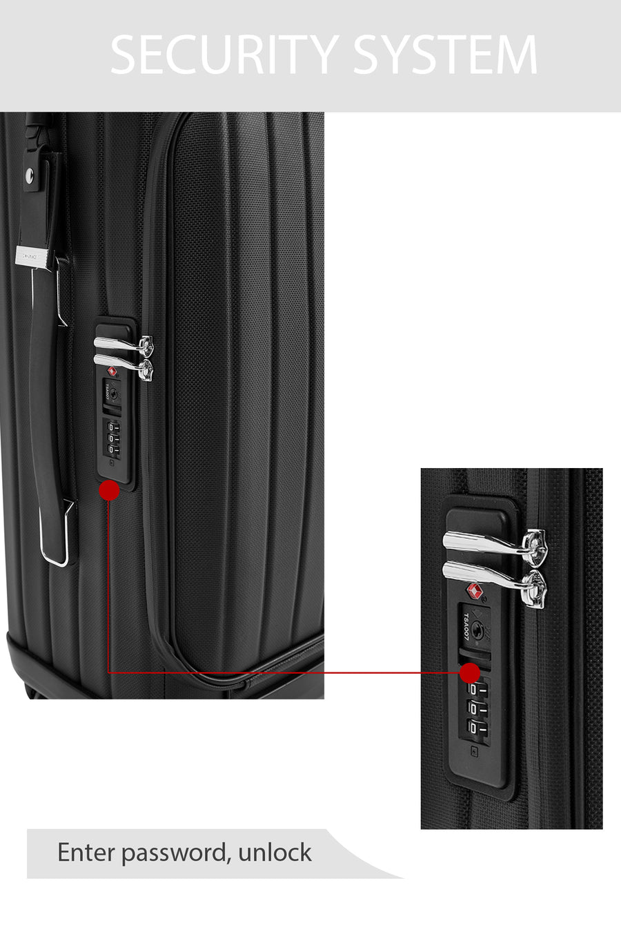 D-Pack Unisex Black Cabin Size Suitcase