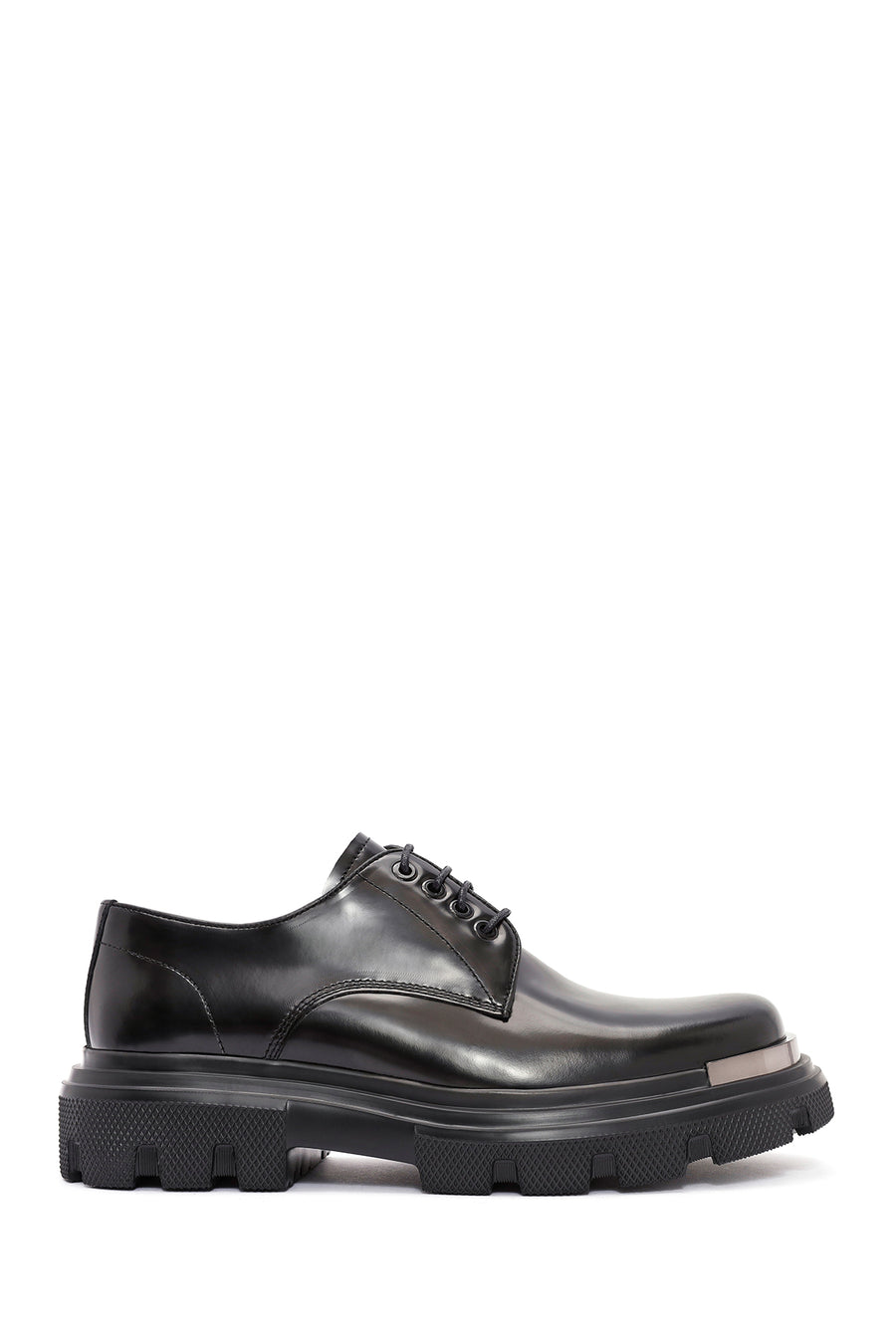 Men's Black Lace-up Leather Casual Shoes 24WFD650022 | Derimod