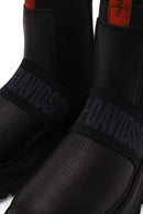 Harley Davidson Woman Gray Nefud Thick-Sole Leather Chelsea Boots | Derimod