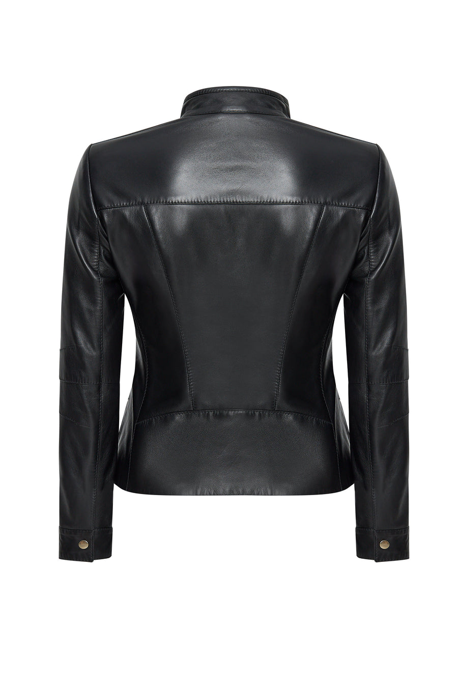 Derek Women's Black Short Leather Jacket